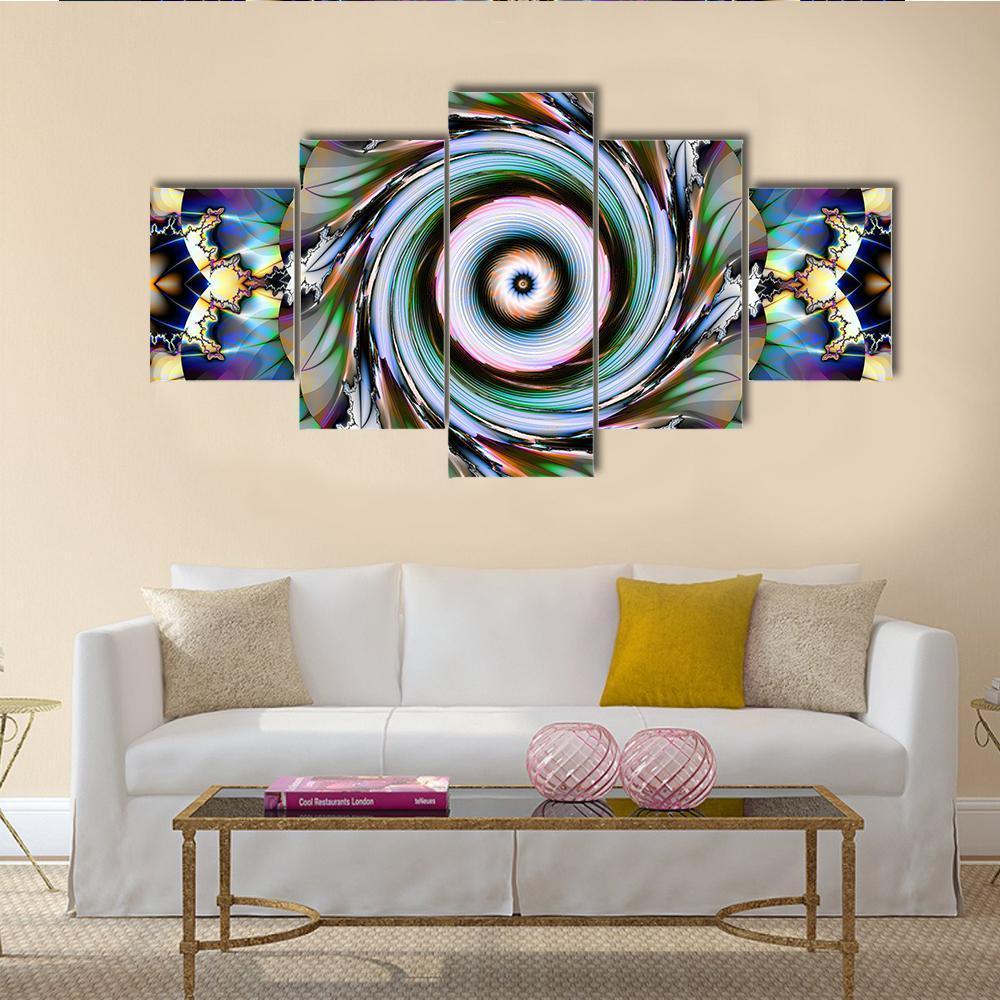 Floral Design Canvas Wall Art-5 Star-Gallery Wrap-62" x 32"-Tiaracle