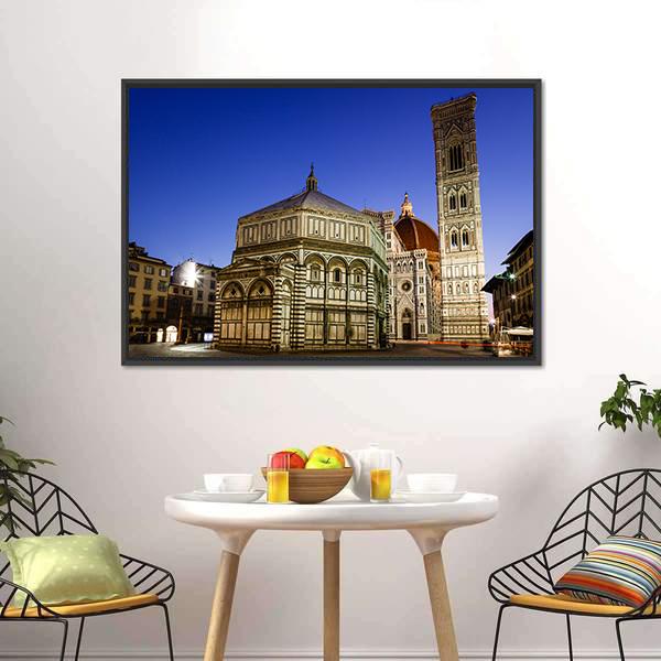 Florence Cathedral Duomo Canvas Wall Art-3 Horizontal-Gallery Wrap-25" x 16"-Tiaracle