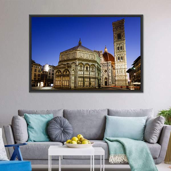 Florence Cathedral Duomo Canvas Wall Art-3 Horizontal-Gallery Wrap-25" x 16"-Tiaracle