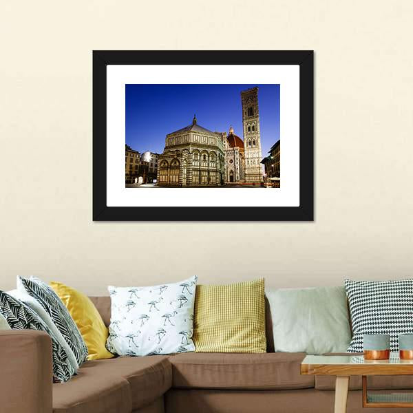 Florence Cathedral Duomo Canvas Wall Art-3 Horizontal-Gallery Wrap-25" x 16"-Tiaracle