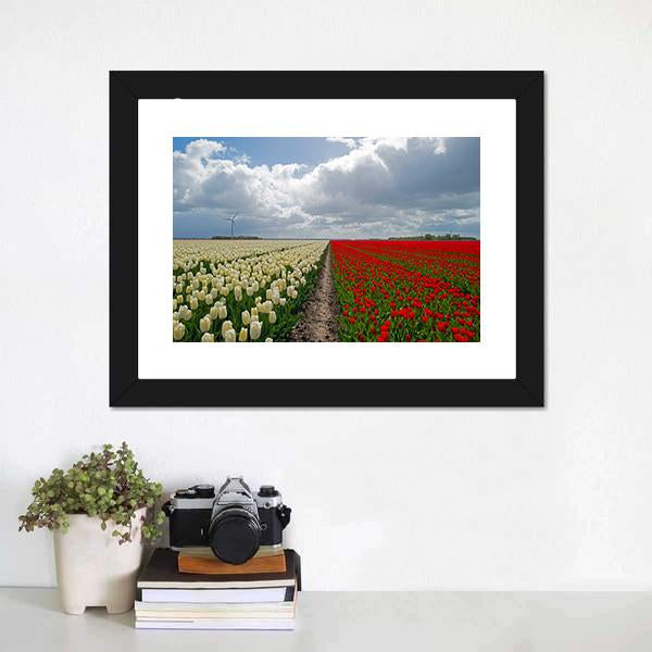 Flowers In Spring Canvas Wall Art-1 Piece-Framed Print-20" x 16"-Tiaracle