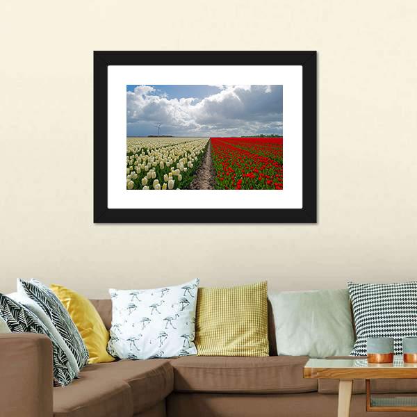 Flowers In Spring Canvas Wall Art-5 Horizontal-Gallery Wrap-22" x 12"-Tiaracle