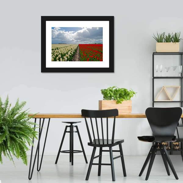 Flowers In Spring Canvas Wall Art-3 Horizontal-Gallery Wrap-25" x 16"-Tiaracle