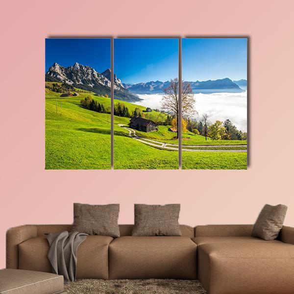 Fog Surrounding Grosser Canvas Wall Art-3 Horizontal-Gallery Wrap-25" x 16"-Tiaracle
