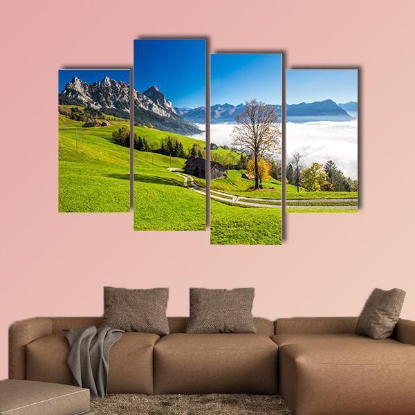 Fog Surrounding Grosser Canvas Wall Art-4 Pop-Gallery Wrap-50" x 32"-Tiaracle