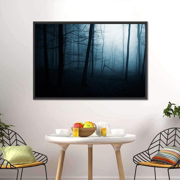 Foggy Haunted Jungle Canvas Wall Art-3 Horizontal-Gallery Wrap-25" x 16"-Tiaracle