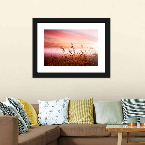 Foggy Landscape Canvas Wall Art-3 Horizontal-Gallery Wrap-25" x 16"-Tiaracle