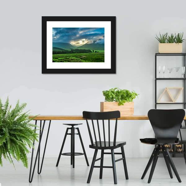 Foggy Sunset In Glencoe Canvas Wall Art-3 Horizontal-Gallery Wrap-25" x 16"-Tiaracle