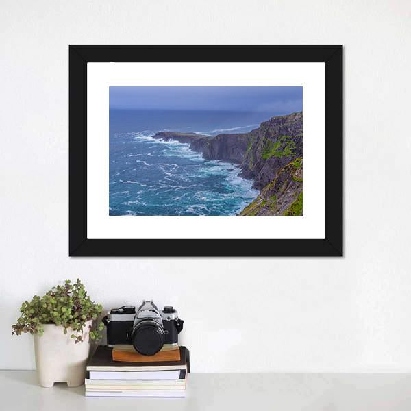 Fogher Cliffs Canvas Wall Art-1 Piece-Framed Print-20" x 16"-Tiaracle