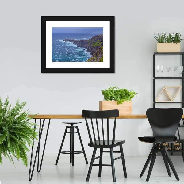 Fogher Cliffs Canvas Wall Art-3 Horizontal-Gallery Wrap-25" x 16"-Tiaracle