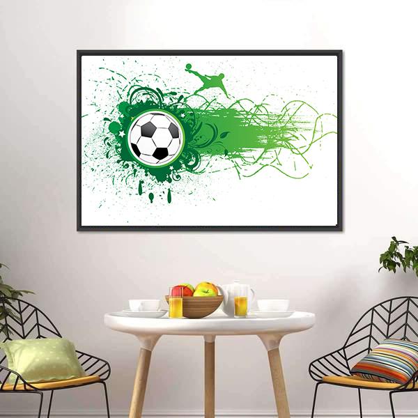 Football Banner Canvas Wall Art-5 Horizontal-Gallery Wrap-22" x 12"-Tiaracle