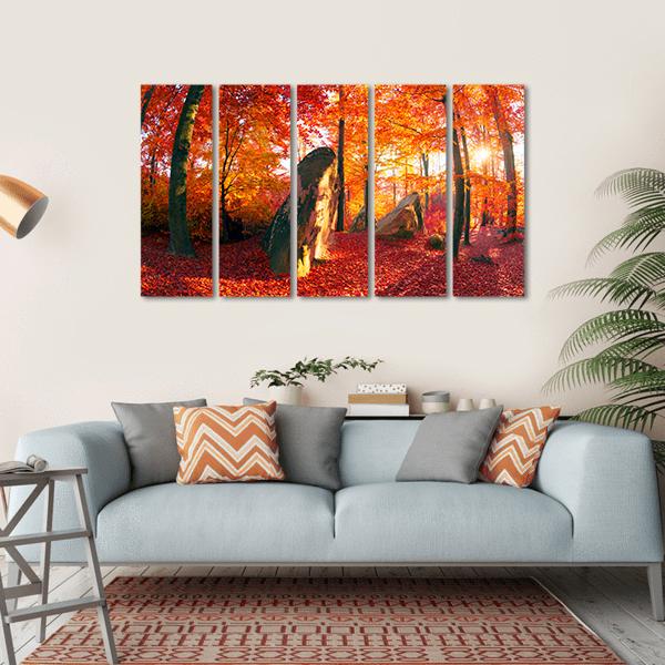 Forest Of The Carpathians Canvas Wall Art-5 Horizontal-Gallery Wrap-22" x 12"-Tiaracle
