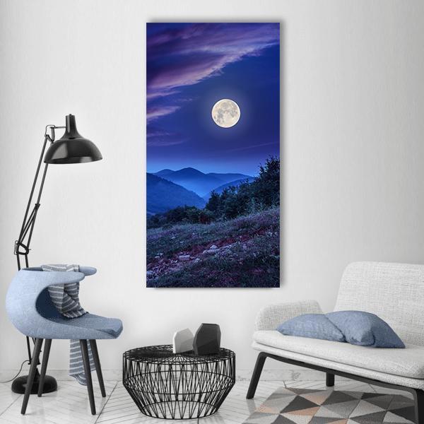 Forest On A Steep Mountain Slope Vertical Canvas Wall Art-1 Vertical-Gallery Wrap-12" x 24"-Tiaracle