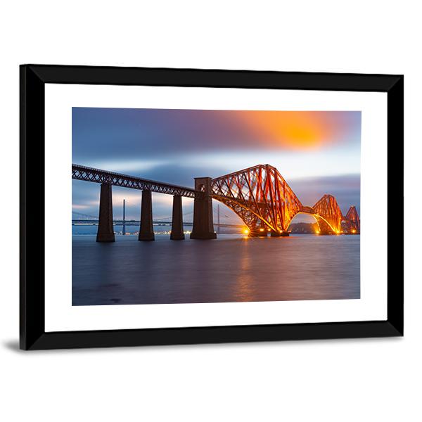 Forth Bridge Scotland Panoramic Canvas Wall Art-1 Piece-36" x 12"-Tiaracle