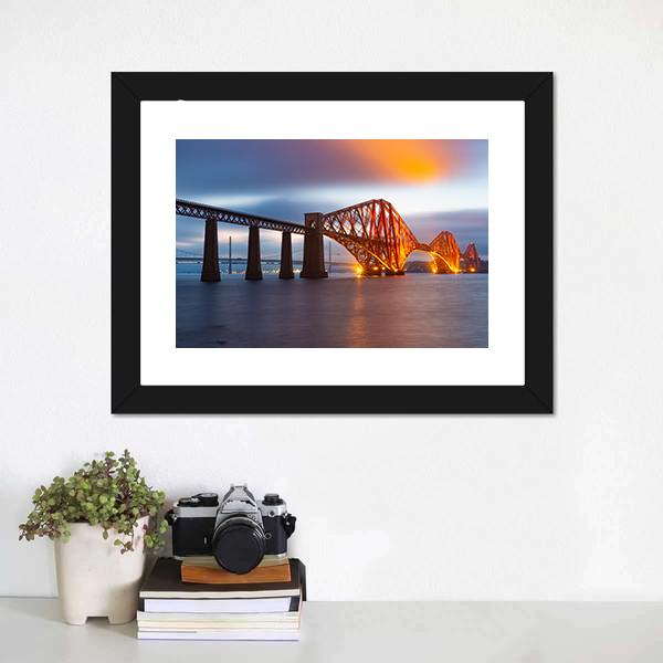Forth Bridge Scotland Panoramic Canvas Wall Art-1 Piece-36" x 12"-Tiaracle