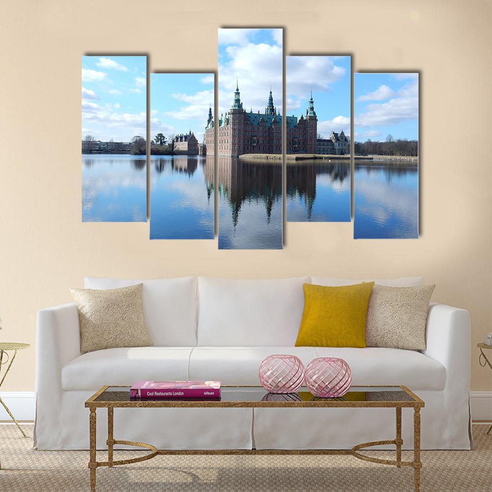 Frederiksborg Castle Denmark Canvas Wall Art-5 Pop-Gallery Wrap-47" x 32"-Tiaracle