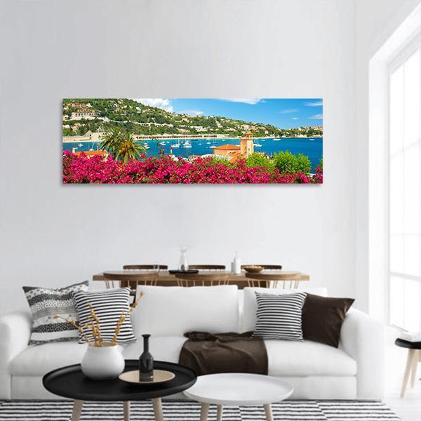 Beautiful Mediterranean Landscape Panoramic Canvas Wall Art-1 Piece-36" x 12"-Tiaracle
