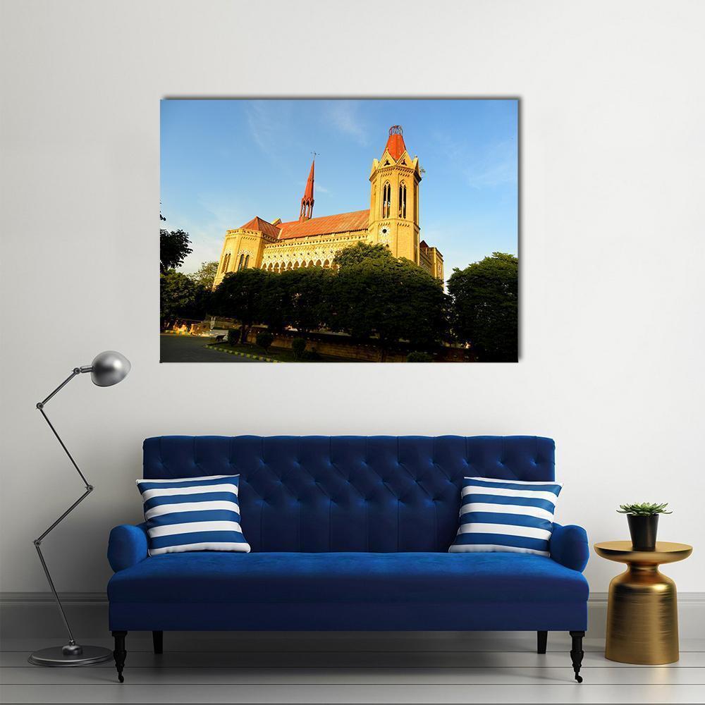 Frere Hall Karachi Canvas Wall Art-1 Piece-Gallery Wrap-36" x 24"-Tiaracle