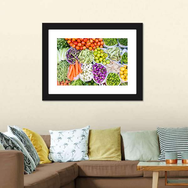 Fresh Vegetables Canvas Wall Art-5 Horizontal-Gallery Wrap-22" x 12"-Tiaracle