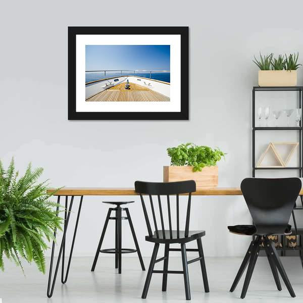 Front Of Yacht Canvas Wall Art-3 Horizontal-Gallery Wrap-25" x 16"-Tiaracle