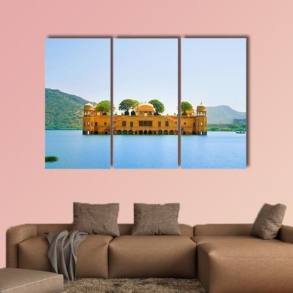 Jal Mahal Canvas Wall Art-3 Horizontal-Gallery Wrap-25" x 16"-Tiaracle