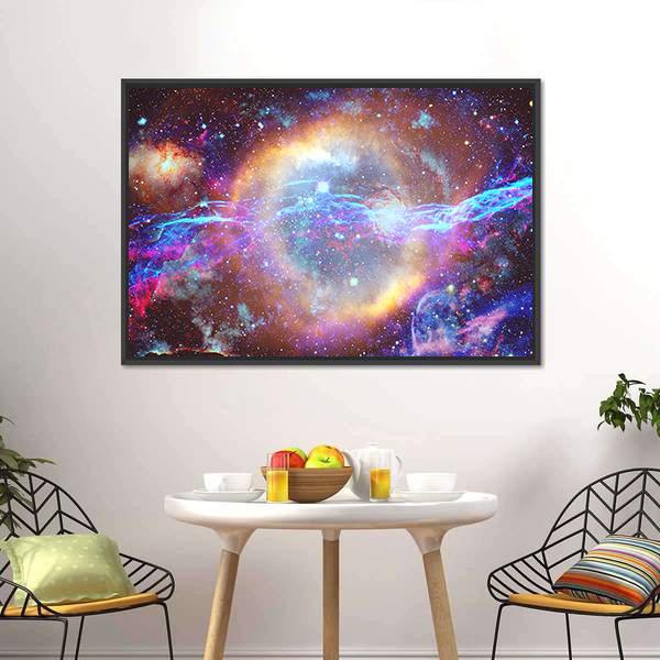 Galaxy And Nebula Canvas Wall Art-3 Horizontal-Gallery Wrap-25" x 16"-Tiaracle