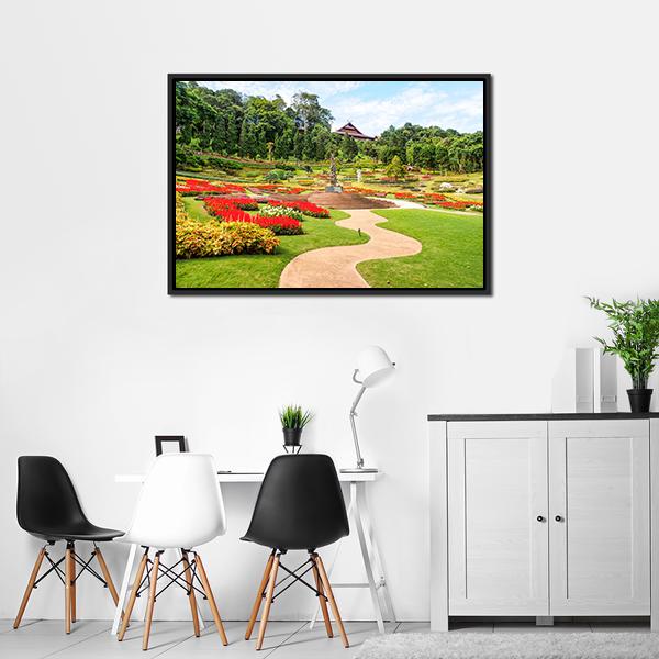 Garden In North Thailand Canvas Wall Art-3 Horizontal-Gallery Wrap-25" x 16"-Tiaracle