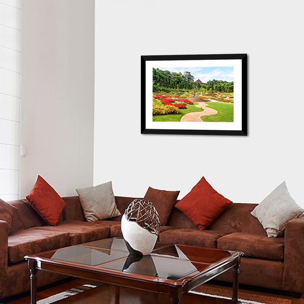 Garden In North Thailand Canvas Wall Art-3 Horizontal-Gallery Wrap-25" x 16"-Tiaracle