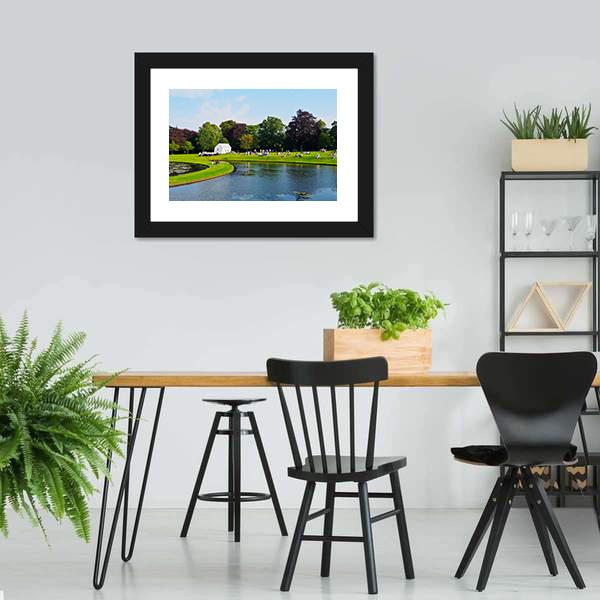 Garden Of Scottish National Gallery Canvas Wall Art-3 Horizontal-Gallery Wrap-25" x 16"-Tiaracle
