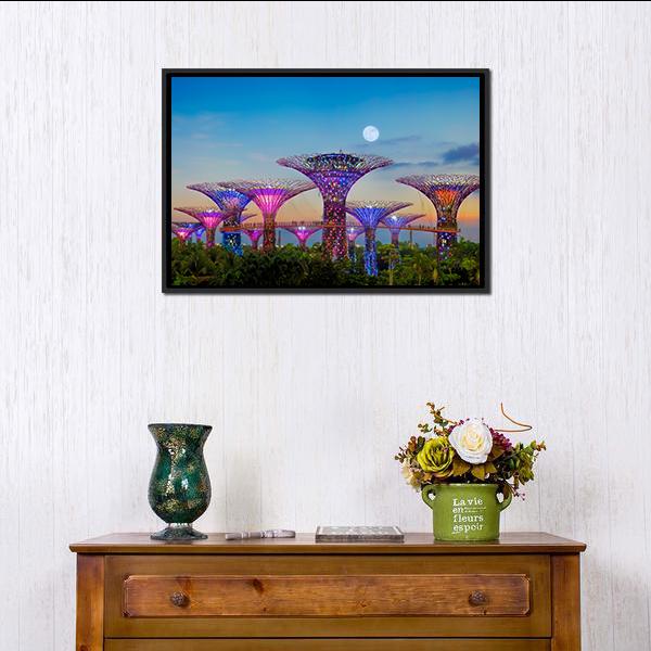 Gardens By The Bay Canvas Wall Art-1 Piece-Floating Frame-24" x 16"-Tiaracle
