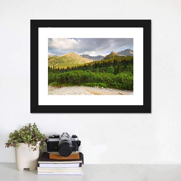 Gasienicowa Valley Canvas Wall Art-1 Piece-Framed Print-20" x 16"-Tiaracle