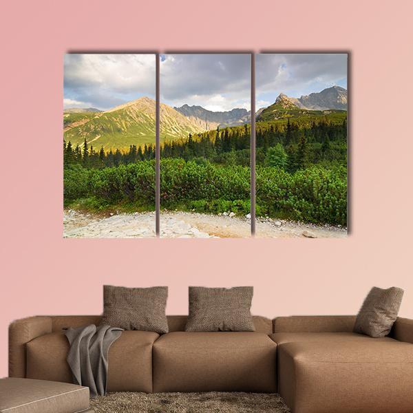 Gasienicowa Valley Canvas Wall Art-3 Horizontal-Gallery Wrap-37" x 24"-Tiaracle