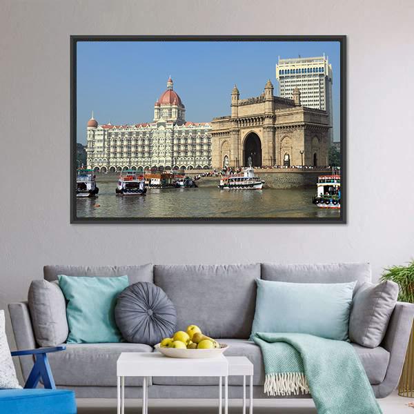 Gate Of India Canvas Wall Art-5 Horizontal-Gallery Wrap-22" x 12"-Tiaracle