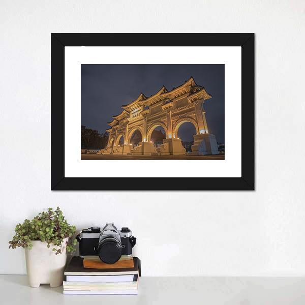 Gate Of National Taiwan Democracy Memorial Hall Canvas Wall Art-1 Piece-Framed Print-20" x 16"-Tiaracle