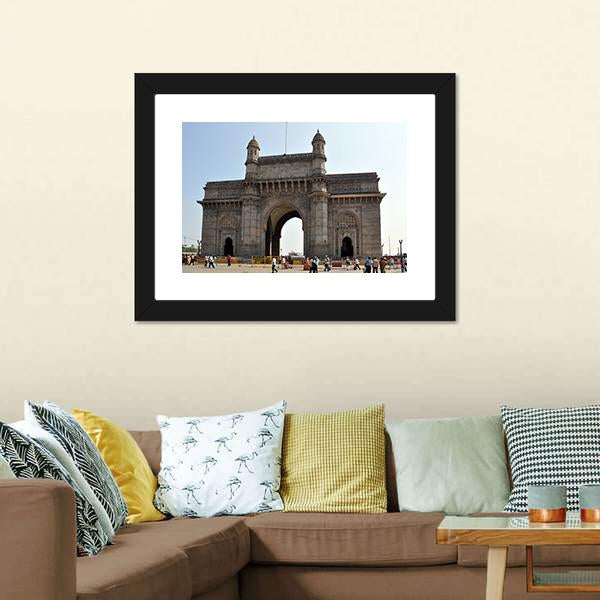 Gateway Of India In Mumbai Canvas Wall Art-5 Horizontal-Gallery Wrap-22" x 12"-Tiaracle
