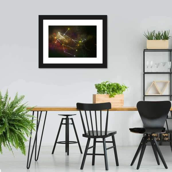 Gemini Constellation Canvas Wall Art-3 Horizontal-Gallery Wrap-25" x 16"-Tiaracle