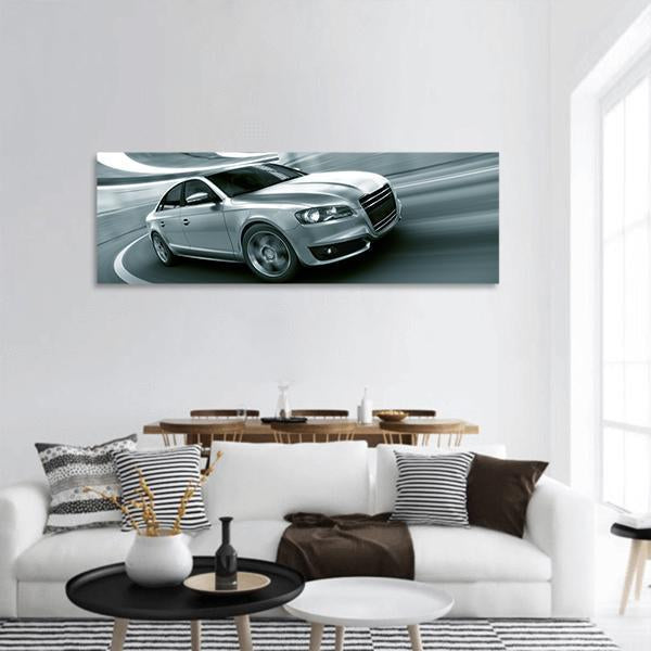 Car In A Tunnel Panoramic Canvas Wall Art-1 Piece-36" x 12"-Tiaracle