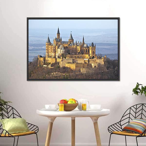 German Castle Hohenzollern Canvas Wall Art-5 Horizontal-Gallery Wrap-22" x 12"-Tiaracle