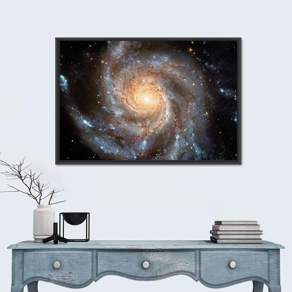 Giant Spiral Disk Canvas Wall Art-5 Horizontal-Gallery Wrap-22" x 12"-Tiaracle