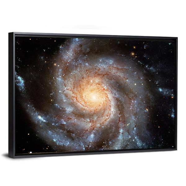 Giant Spiral Disk Canvas Wall Art-5 Horizontal-Gallery Wrap-22" x 12"-Tiaracle
