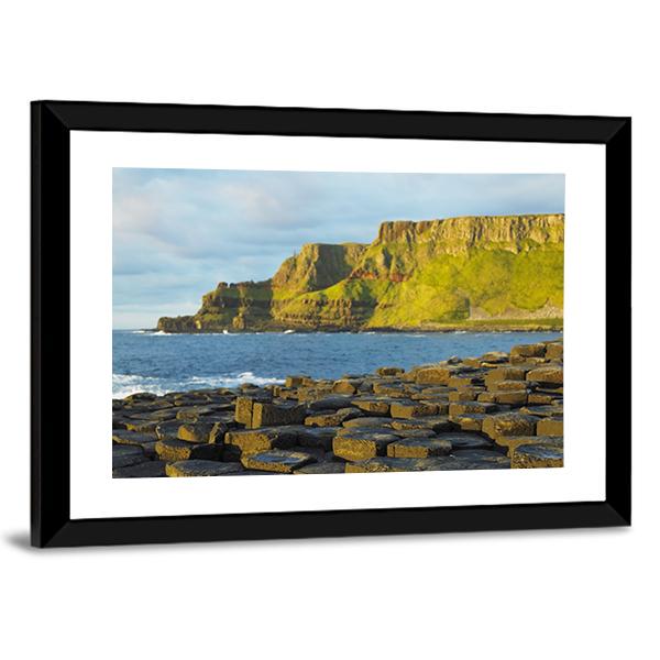 Giant's Causeway In Antrim Canvas Wall Art-3 Horizontal-Gallery Wrap-25" x 16"-Tiaracle