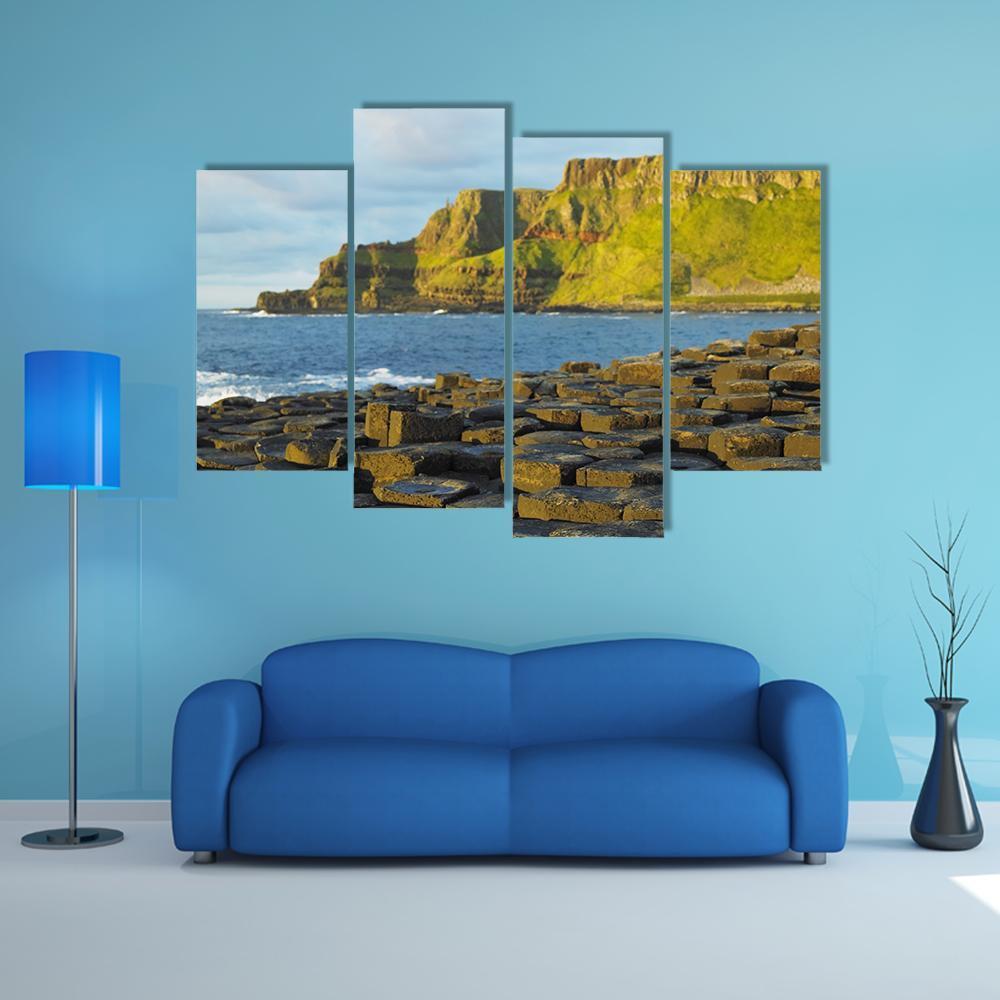 Giant's Causeway In Antrim Canvas Wall Art-4 Pop-Gallery Wrap-50" x 32"-Tiaracle