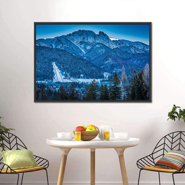 Giewont Peak In Winter Canvas Wall Art-3 Horizontal-Gallery Wrap-25" x 16"-Tiaracle