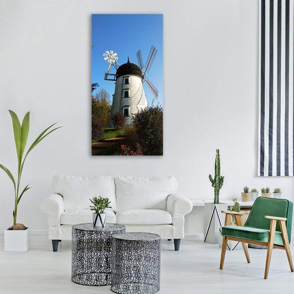 Gifhorn Windmill Germany Vertical Canvas Wall Art-1 Vertical-Gallery Wrap-12" x 24"-Tiaracle