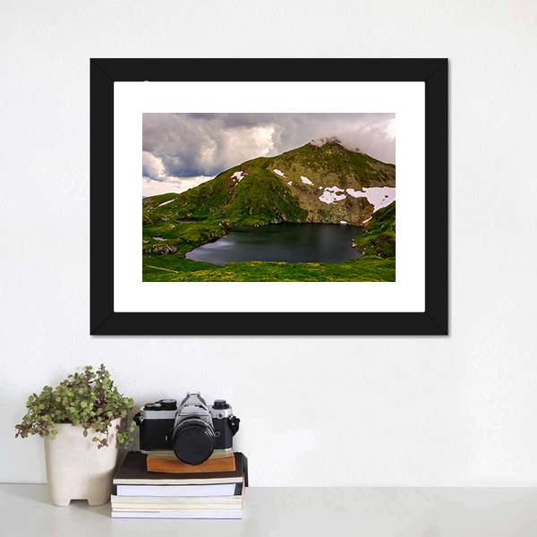 Glacier Lake Capra Canvas Wall Art-1 Piece-Framed Print-20" x 16"-Tiaracle