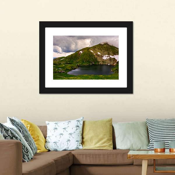 Glacier Lake Capra Canvas Wall Art-3 Horizontal-Gallery Wrap-25" x 16"-Tiaracle