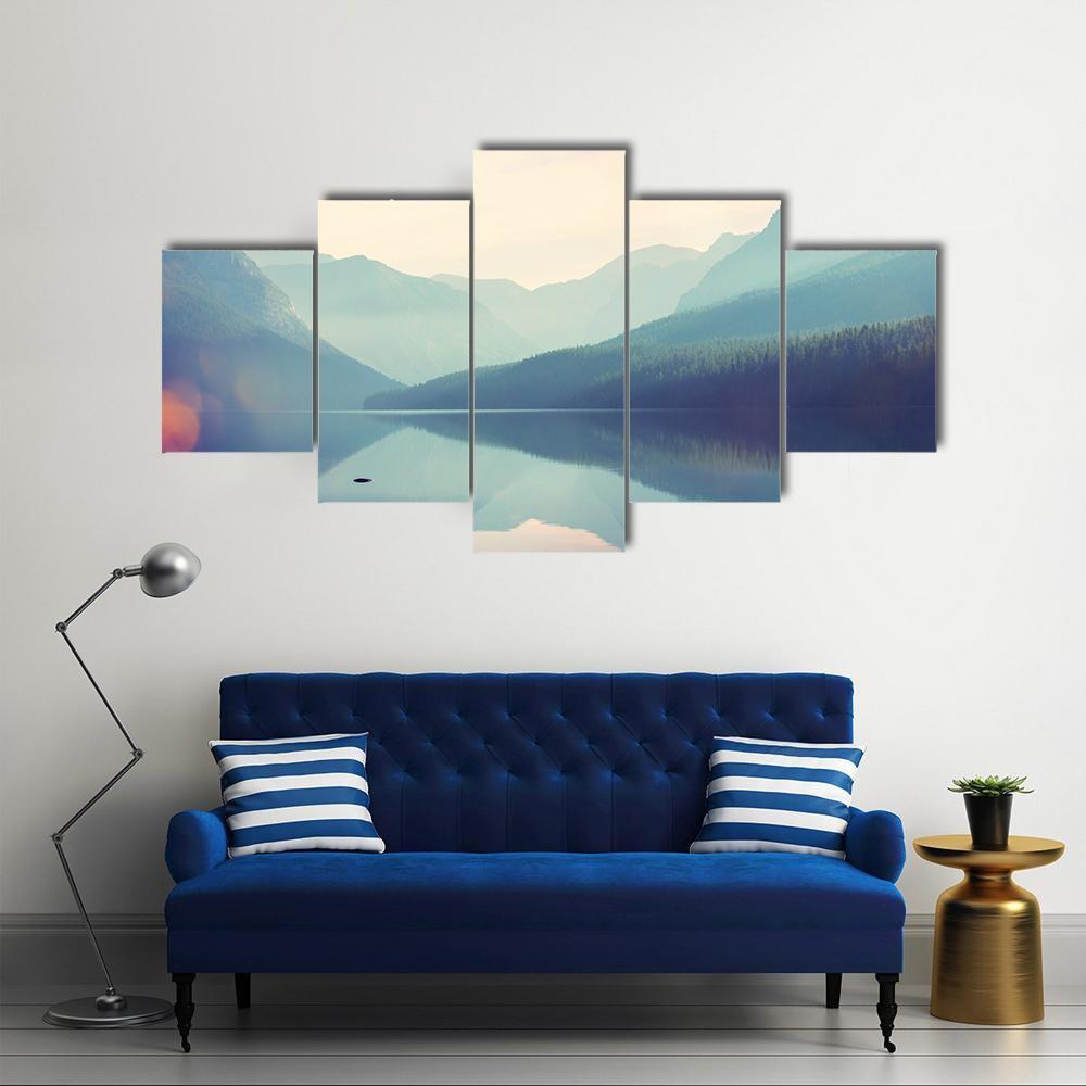 Glacier National Park USA Canvas Wall Art-5 Star-Gallery Wrap-62" x 32"-Tiaracle