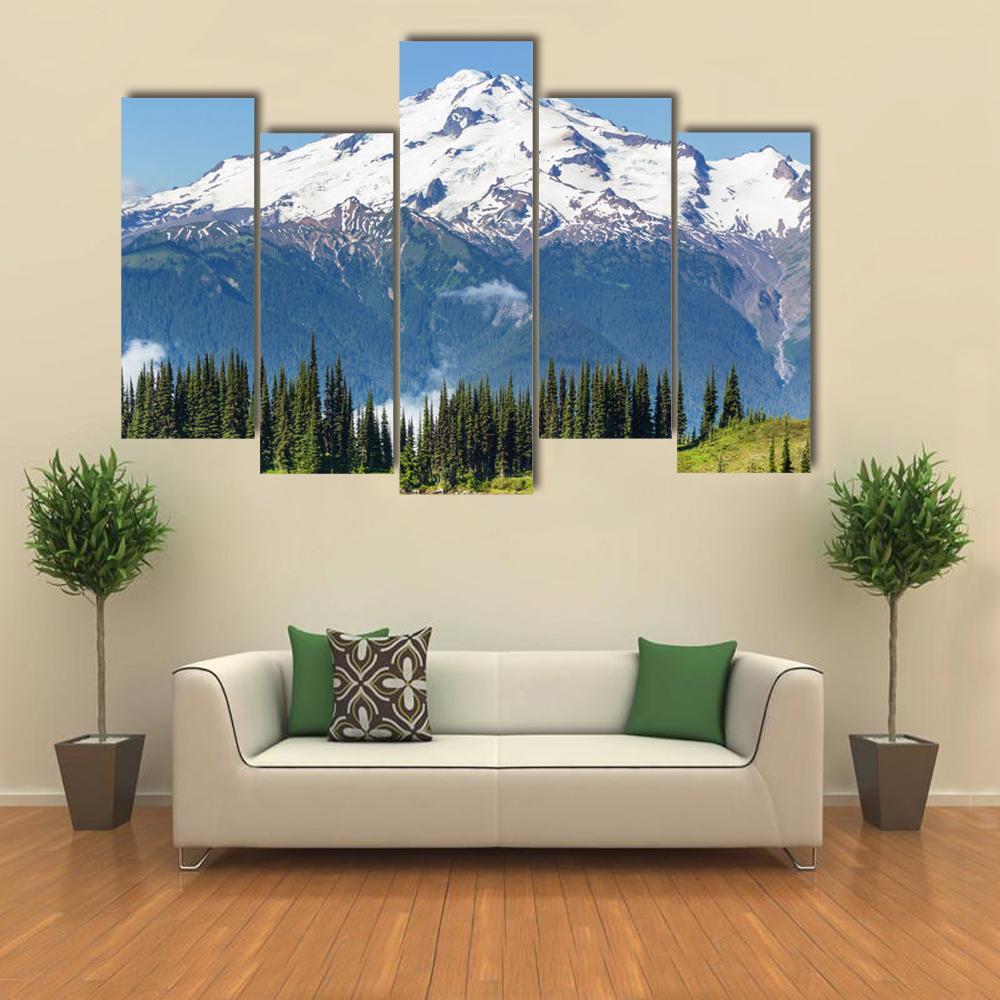 Glacier Peak In Washington Canvas Wall Art-5 Pop-Gallery Wrap-47" x 32"-Tiaracle