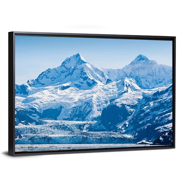 Glacier & Snow Capped Mountains Canvas Wall Art-3 Horizontal-Gallery Wrap-25" x 16"-Tiaracle