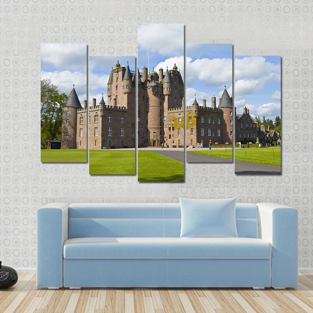 Glamis Castle Scotland Canvas Wall Art-5 Pop-Gallery Wrap-47" x 32"-Tiaracle